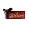 7" Red & Gold Believe Block with Bow Tabletop Décor by Ashland®
